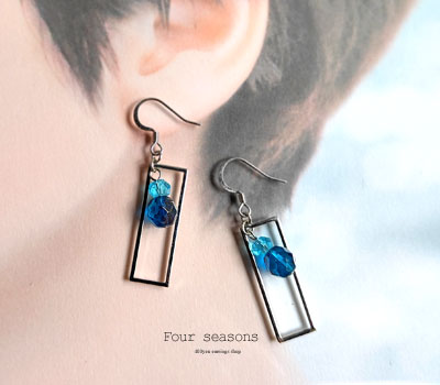 激安アクセサリ・限定400円ピアス・細長四角のピアス2